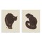 Stupell Industries Simple Cats on Beige 2pc Wall Plaque Art Set Design by Grace Popp